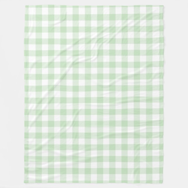 Couverture Polaire Motif En vichy de Mint Green (Devant)