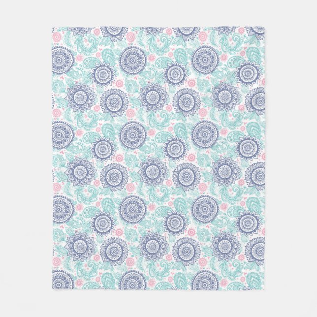 Couverture Polaire Motif ethnique de Paisley (Devant)