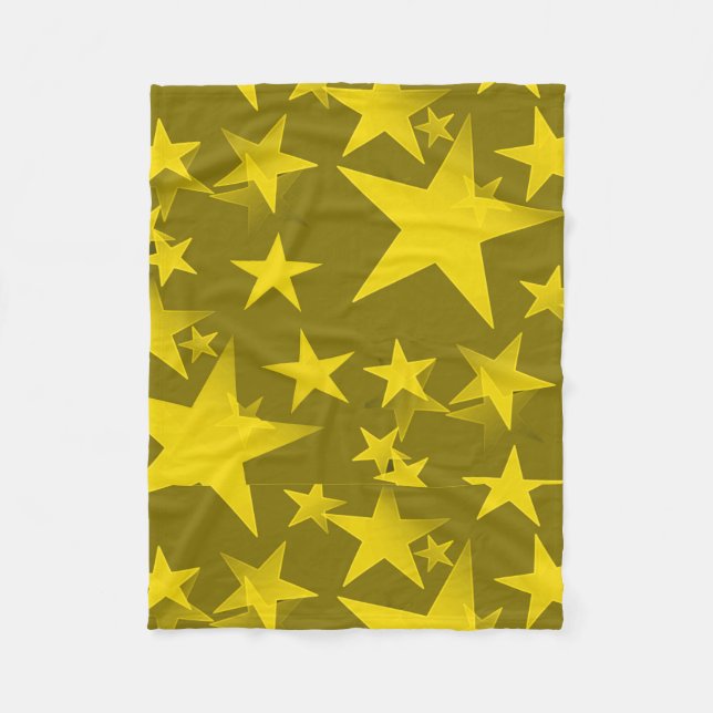Couverture polaire Motif étoile jaune (Devant)