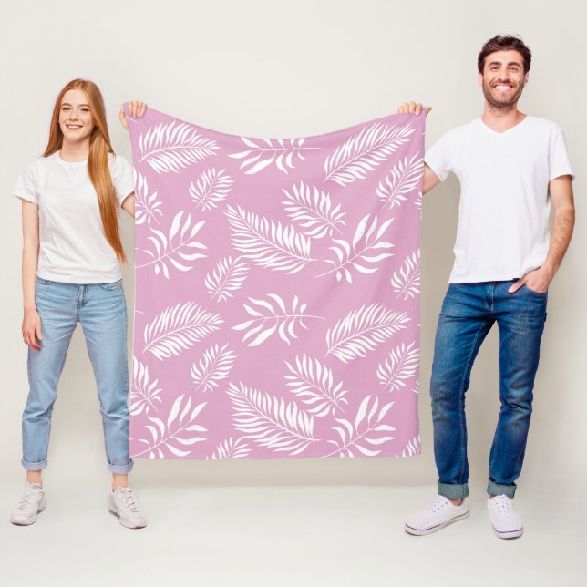 Couverture Polaire Motif feuille 15 (En situation)
