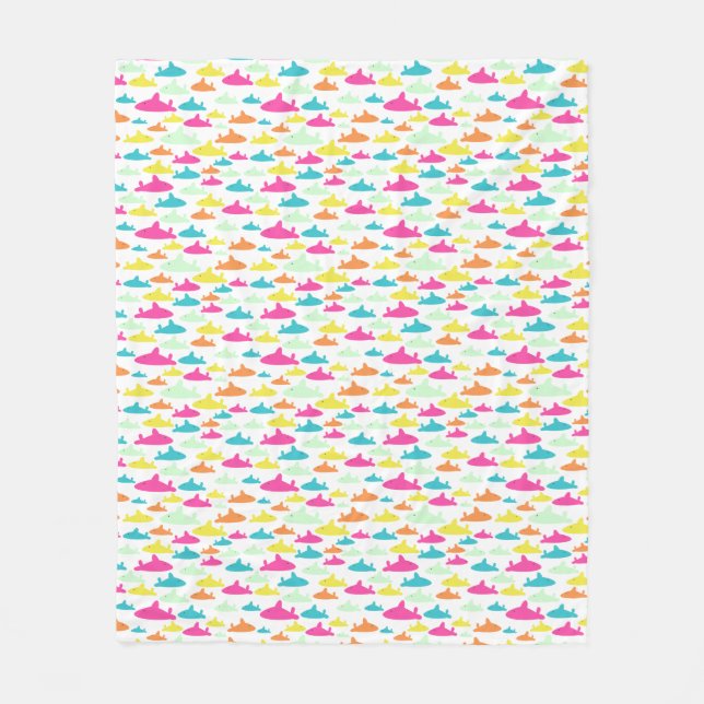 Couverture Polaire Motif fille requin (Devant)