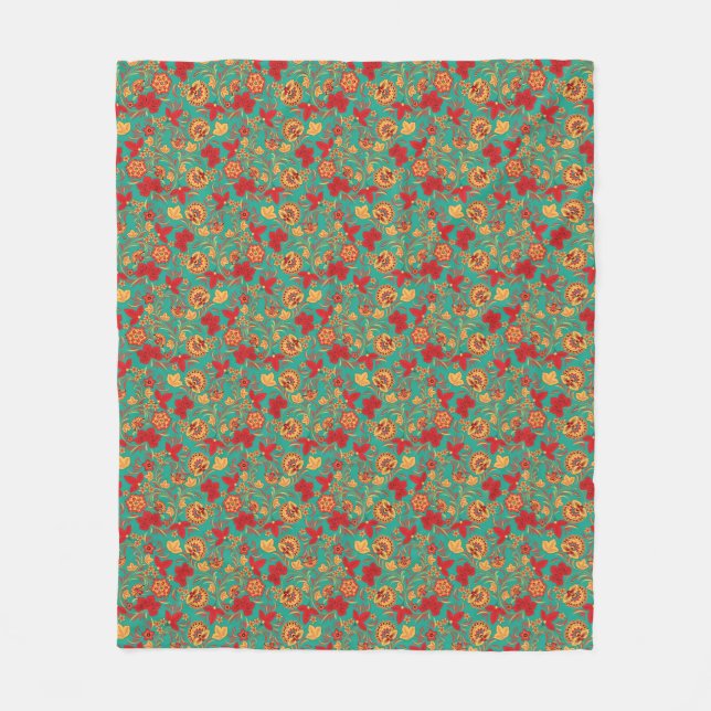 Couverture Polaire Motif floral 2 (Devant)