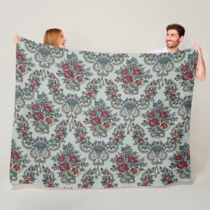Couverture Polaire Motif floral coloré Fleurs tendance et Feuilles