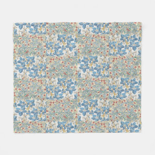Couverture Polaire Motif floral de géranium sauvage Art nouveau vinta