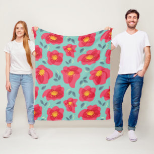 Couverture Polaire Motif Floral De Printemps Avec Pétales Roses Clair