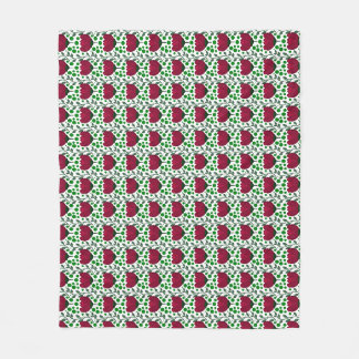 Couverture Polaire Motif floral de tulipe cramoisie | Élégant rouge