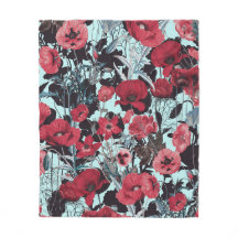 Motif floral du pavot