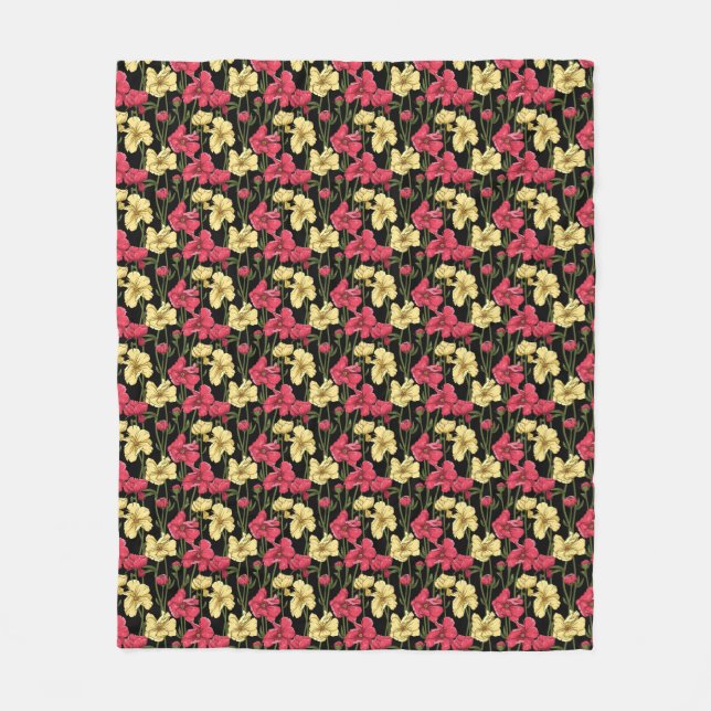 Couverture Polaire Motif floral élégant 2 (Devant)