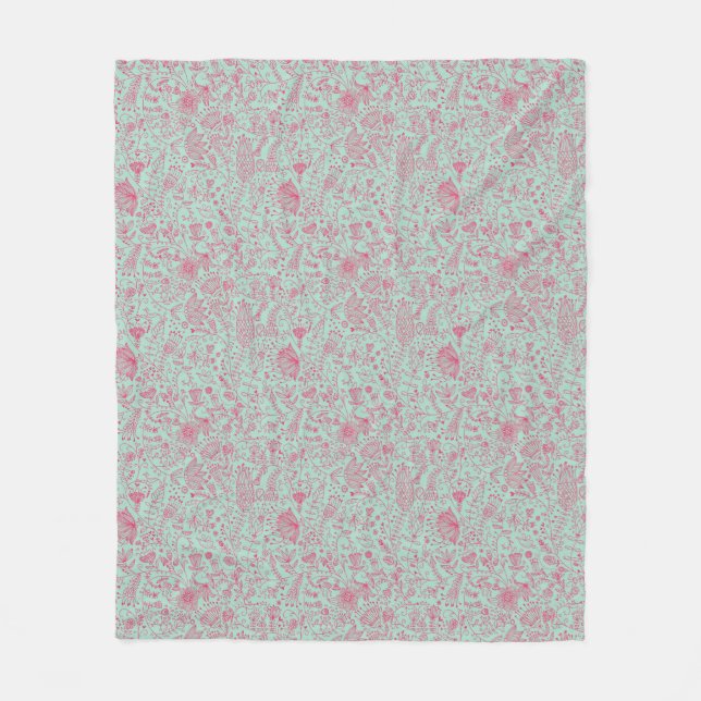 Couverture Polaire Motif floral mignon d'été (Devant)