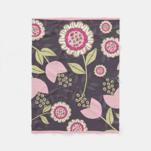 Couverture Polaire Motif floral moderne Big rose