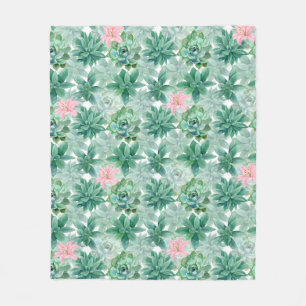Couverture Polaire Motif floral succulent de lys roses