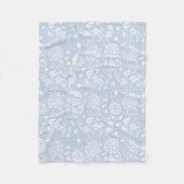 Couverture Polaire Motif Floral William Morris en bleu (Devant)