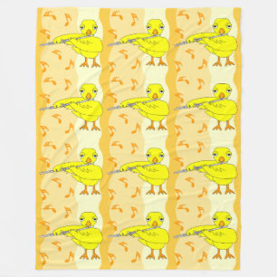 Couverture Polaire Motif Flute Chick