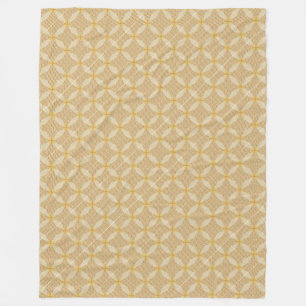 Couverture Polaire Motif géométrique à cercle pointillé or Fleece Bla