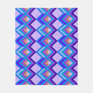 Couverture Polaire Motif géométrique abstrait avec des couleurs vives