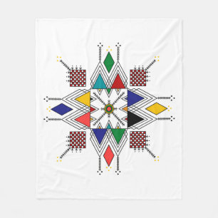 Couverture Polaire Motif géométrique amazigh marocain Traditionnel