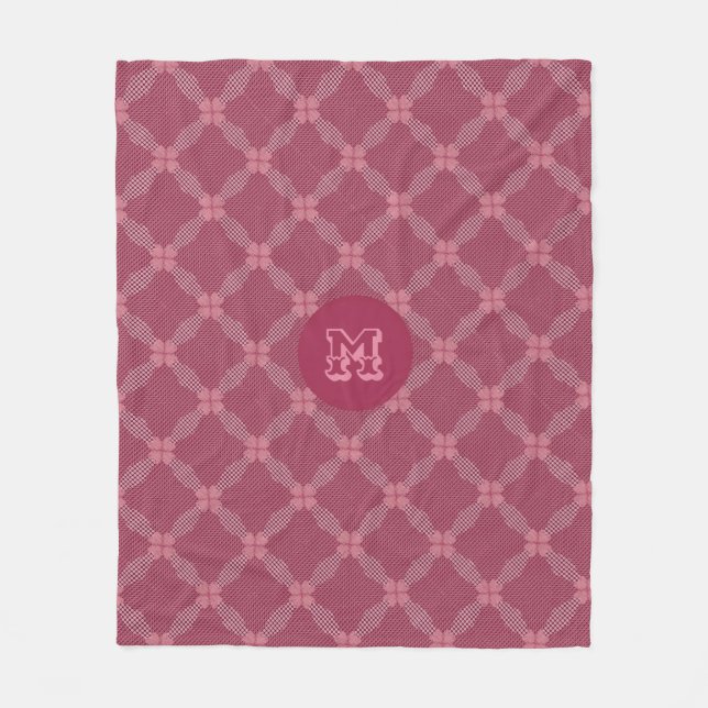 Couverture Polaire Motif géométrique circulaire pointillé rustique (Devant)