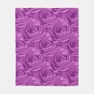 Couverture Polaire Motif géométrique de photo de rose floral