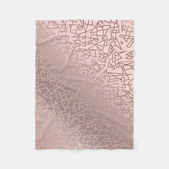 Couverture Polaire Motif géométrique de rose rose élégant élégant (Devant)