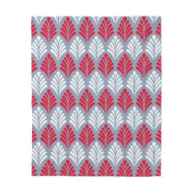 Motif géométrique en cuir gris-rouge