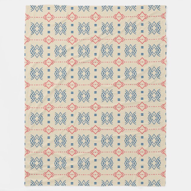 Couverture Polaire Motif géométrique ethnique (Devant)