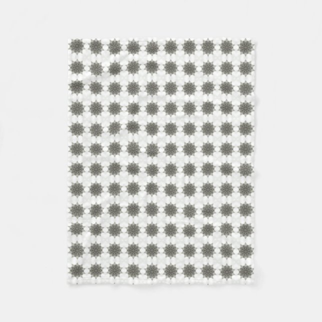 Couverture Polaire Motif géométrique étoile d'argent (Devant)