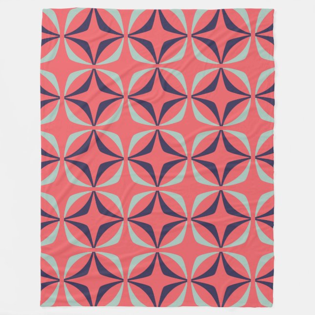 Couverture Polaire Motif géométrique moderne du milieu du siècle en c (Devant)
