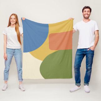 Couverture Polaire Motif géométrique moderne du milieu du siècle - Re