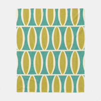 Couverture Polaire Motif géométrique ovale de style moderne du milieu