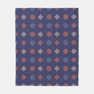Couverture Polaire Motif géométrique rétro-point diamant