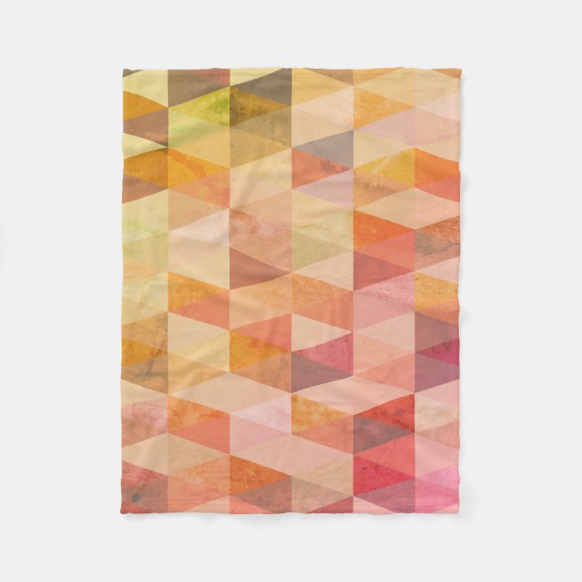 Couverture Polaire Motif géométrique Triangle souple (Devant)