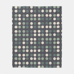 Couverture Polaire Motif géométrique vert olive foncé  Bohème