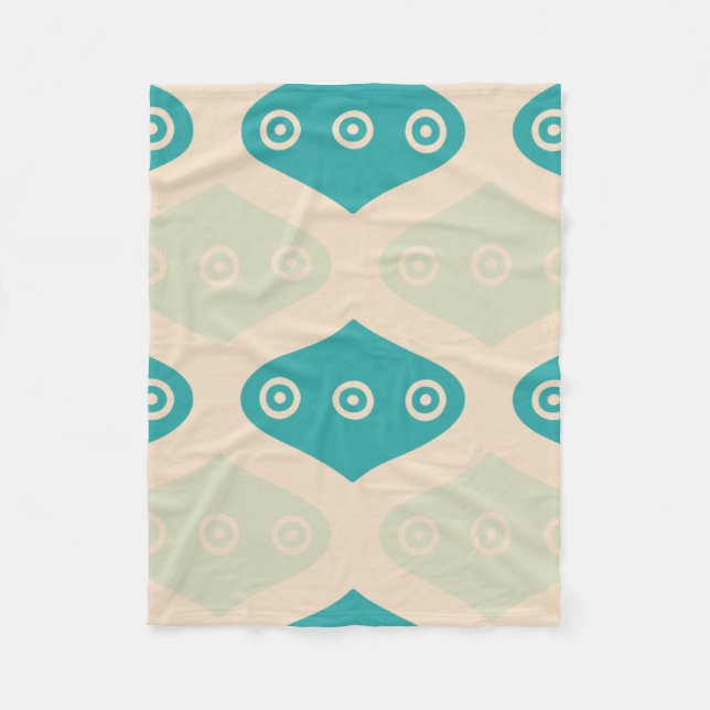 Couverture Polaire Motif géométrique vintage (Devant)