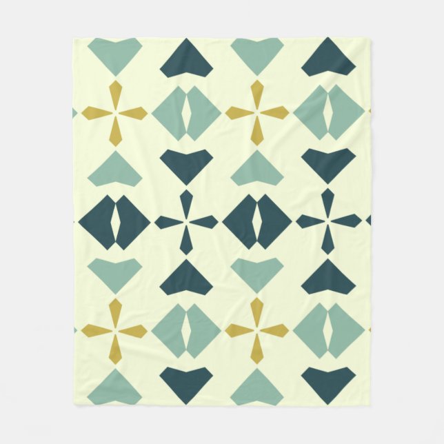 Couverture Polaire Motif géométrique vintage (Devant)