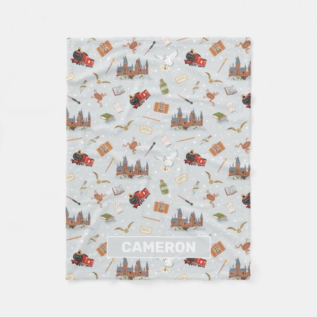 Couverture Polaire Motif Harry Potter Cartoon Hogwarts (Devant)