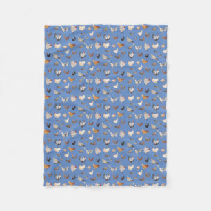Couverture Polaire motif heureux du poulet