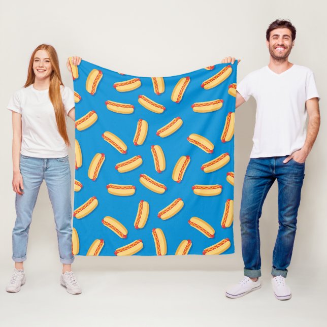 Couverture Polaire Motif Hotdogs de restauration rapide (En situation)