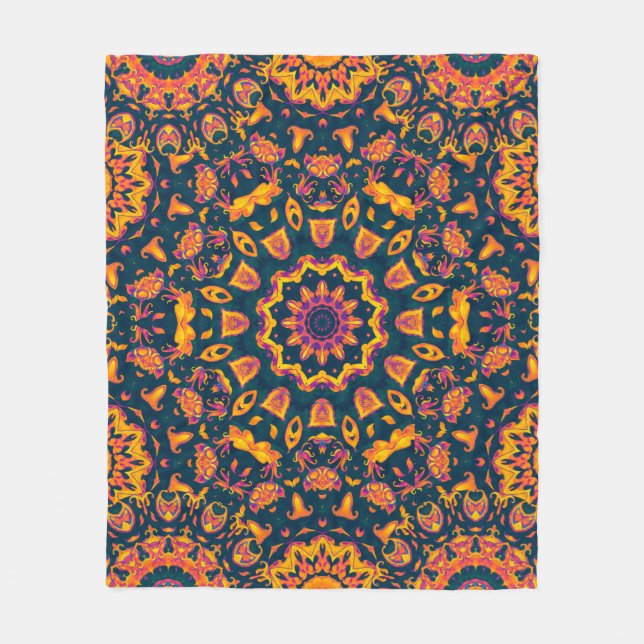Couverture Polaire motif islamique Abstrait, de style arabe. Inséable (Devant)