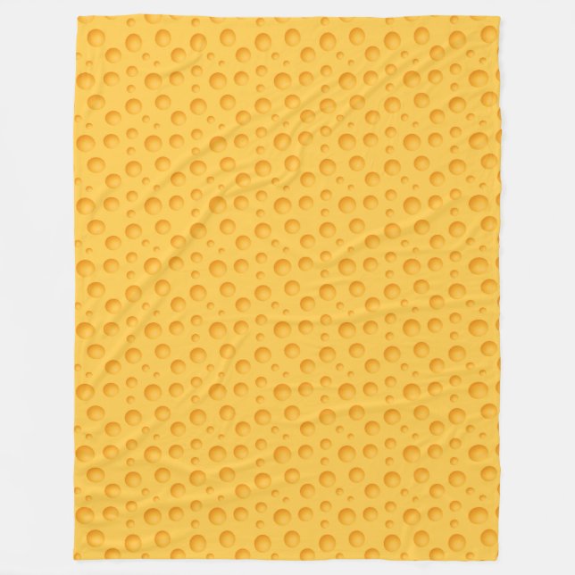 Couverture Polaire Motif jaune de fromage (Devant)