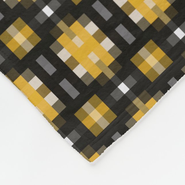 Couverture Polaire Motif jaune et noir (Coin)