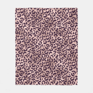 Couverture Polaire Motif léopard rose
