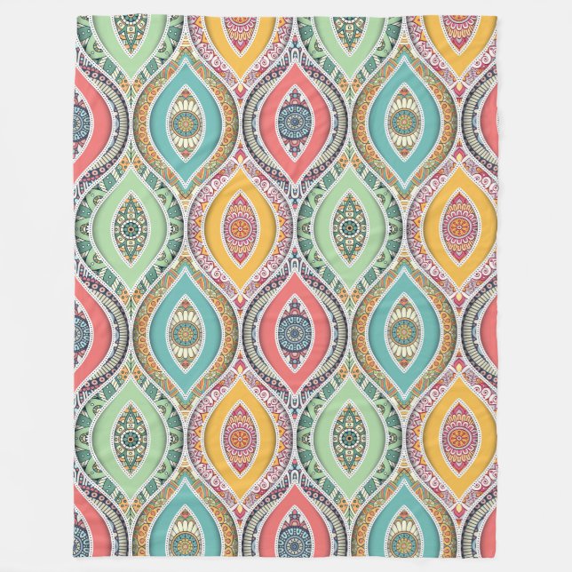Couverture Polaire Motif Mandala (Devant)