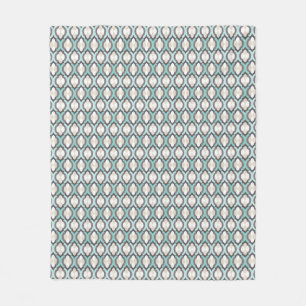 Couverture Polaire Motif marocain de turquoise