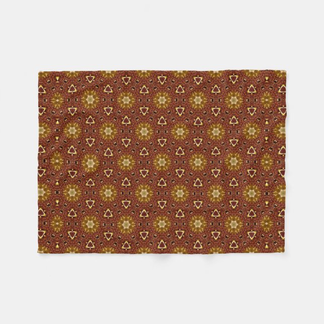 Couverture Polaire Motif Masala Brown épicé (Devant (Horizontal))