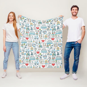 Couverture Polaire Motif Médicale de conception