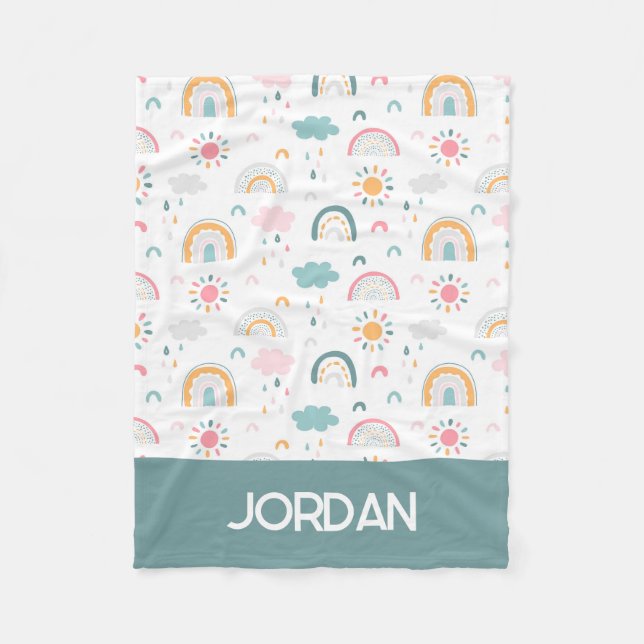 Couverture Polaire Motif météorologique mignon (Devant)