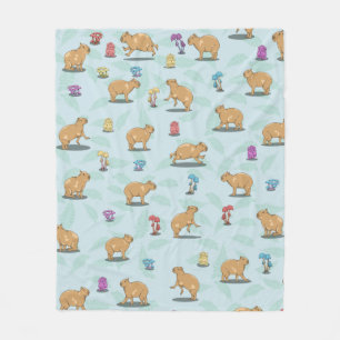 Couverture Polaire Motif mignon capybara