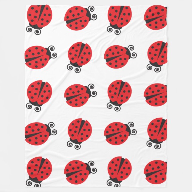 Couverture Polaire Motif mignon de coccinelle (Devant)