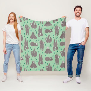 Couverture Polaire Motif mignon de paresse