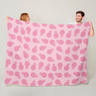 Couverture Polaire Motif mignon Girly d'ananas de rose en pastel